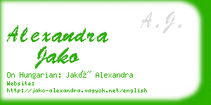 alexandra jako business card